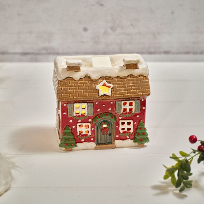 Holly cottage stoneware house wax melt burner