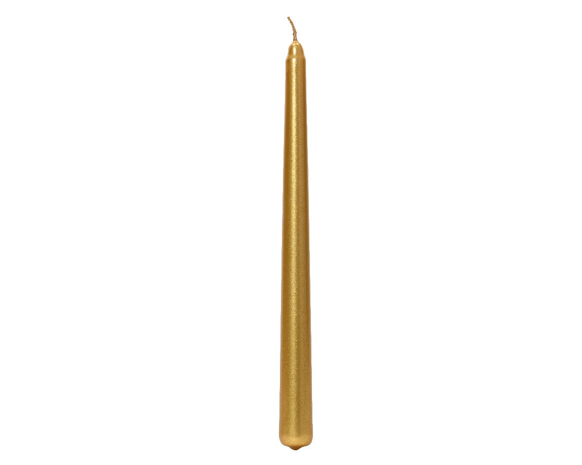 Gold real wax dinner candles (Pack of 2)