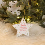 Thank you teacher ceramic hanging star