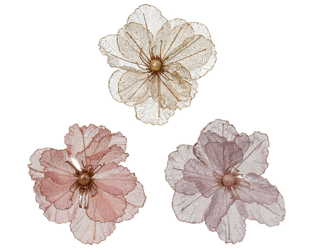 Poppy flower clips