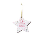 Thank you teacher ceramic hanging star