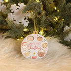 Baby’s first Christmas ceramic hanging dec