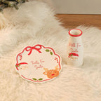 Santa treat plate and milk bottle gift box set