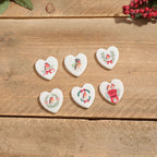 Robin heart shaped pebbles