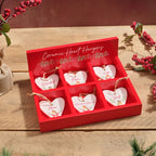 Robin family small ceramic hearts