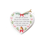 Robin think of you ceramic heart