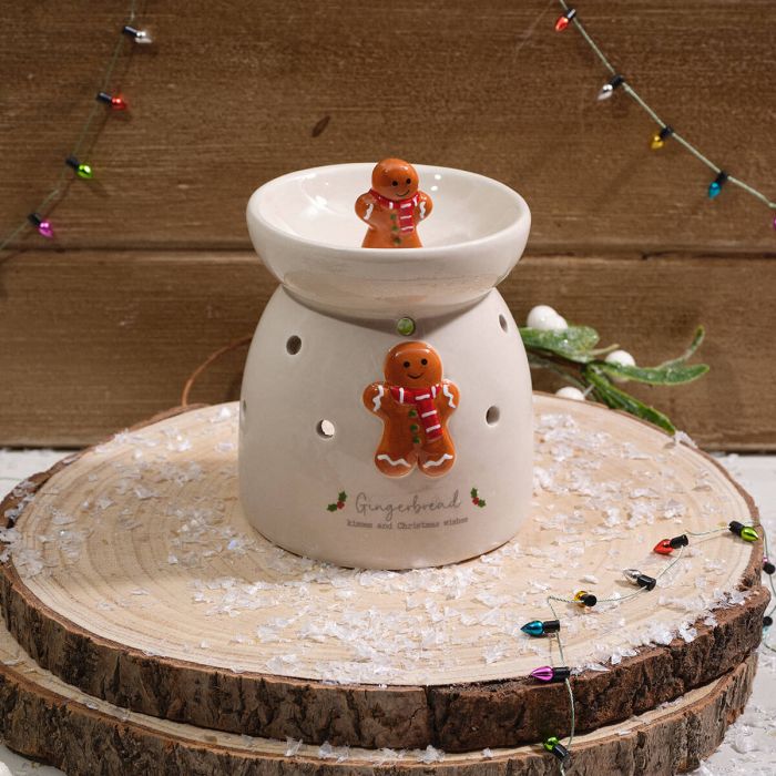 Gingerbread kissed wax melt burner gift box set