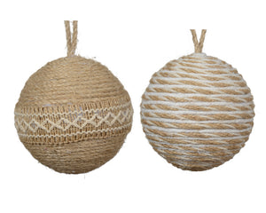 Natural rope hanging bauble (2 Styles)