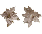 Velvet pink poinsettia clip (2 Styles)