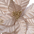Velvet pink poinsettia clip (2 Styles)