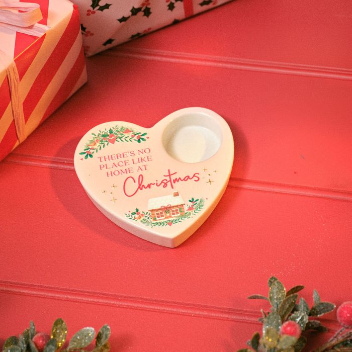 ‘No place like home’ ceramic heart Tealight holder