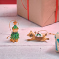 Festive cats hanging decs