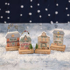 Christmas market toy shop wooden house