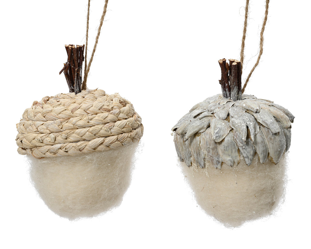 Wool acorn hanging dec (2 Styles)