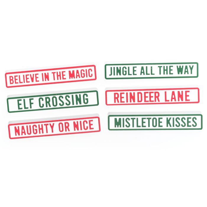 Elf crew embossed street sign