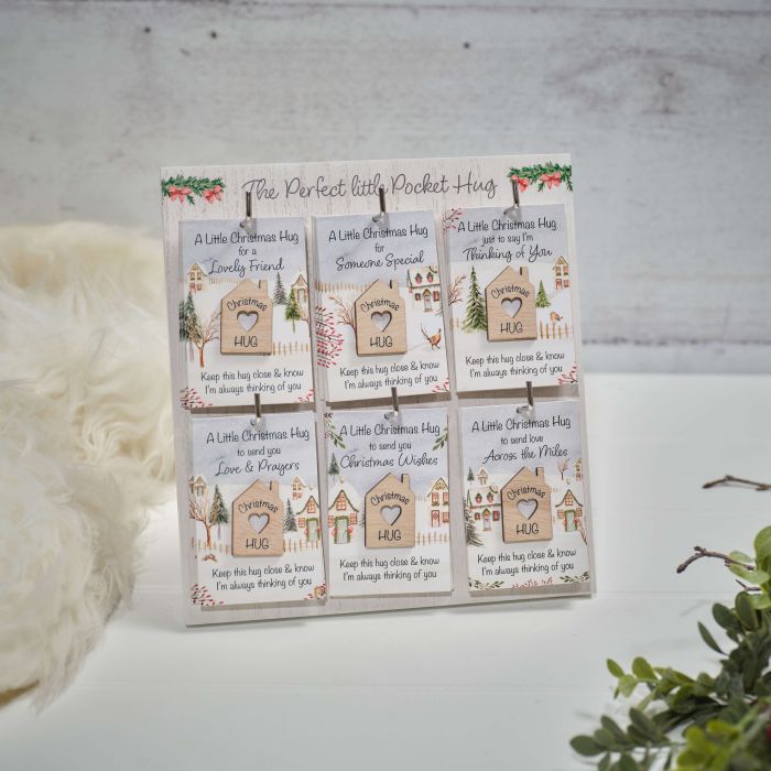 Holly cottage Christmas pocket hug