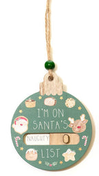 Santa’s naughty & nice list baubles