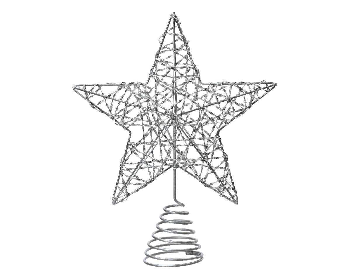 Silver spangle tree topper