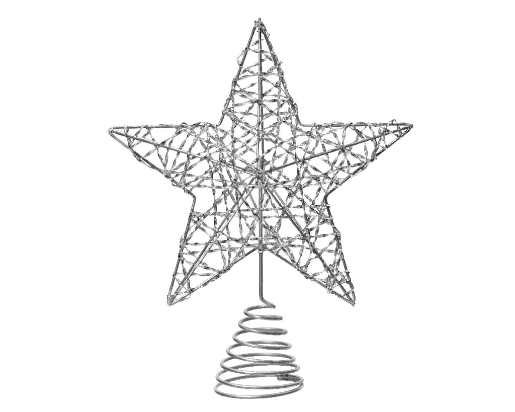 Silver spangle tree topper