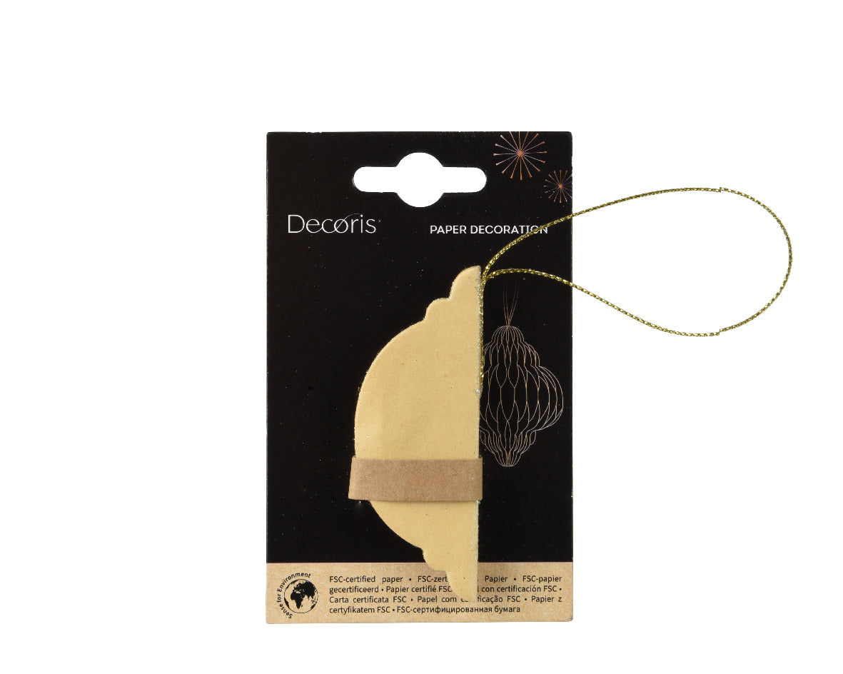 Champagne gold onion shape paper hanging dec