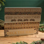 Evergreen printed chunked long wood plaques