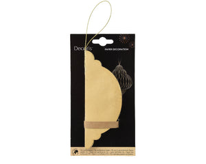 Champagne gold onion shape paper hanging dec (15cmH)