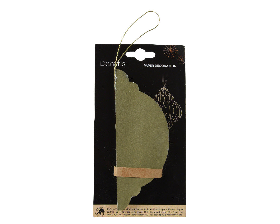 Green onion shape paper hanging dec (15cmH)