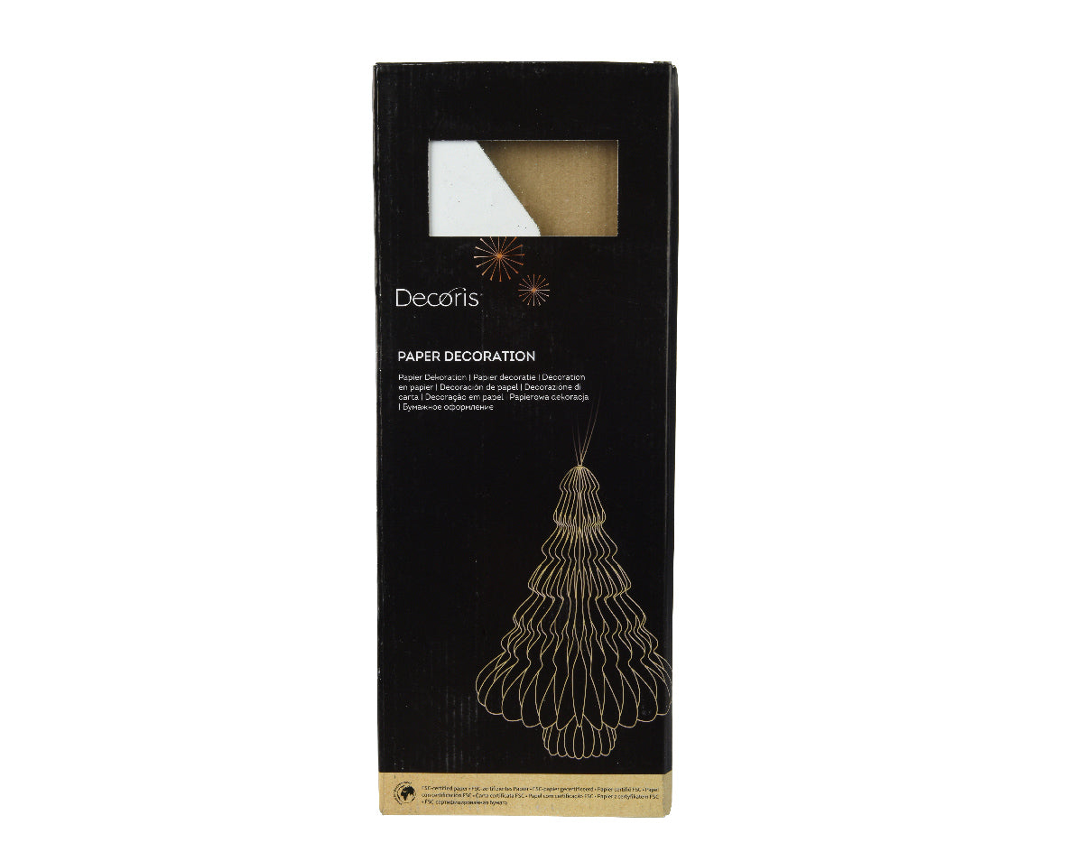 White honeycomb paper Christmas tree  decs (40cmH)