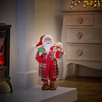 50cm Santa in pyjamas and teddy bear