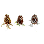 Glittered pinecone picks