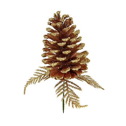 Glittered pinecone picks