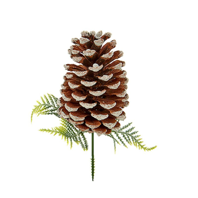 Glittered pinecone picks