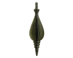 Olive green ornament shape paper hanging dec (80cmH)