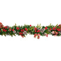 1.8m holly ribbon garland