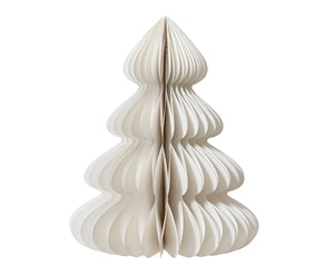 White honeycomb free-standing paper Christmas tree dec (60cmH)