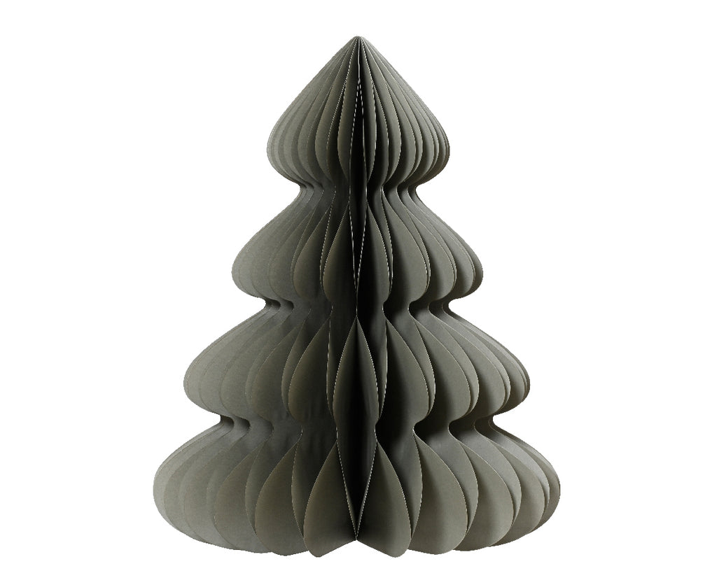 Grey honeycomb free-standing paper Christmas tree dec (60cmH)