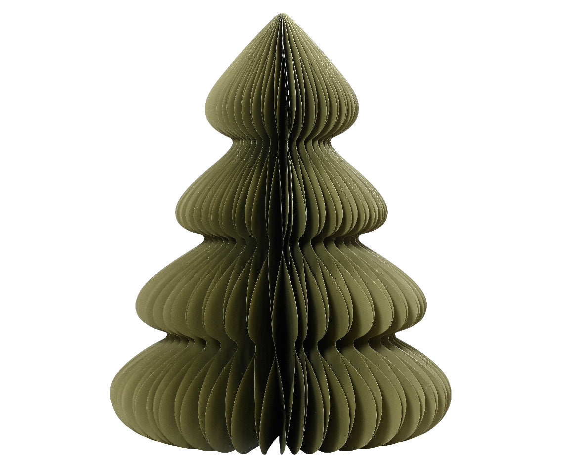 Green honeycomb free-standing paper Christmas tree dec (60cmH)