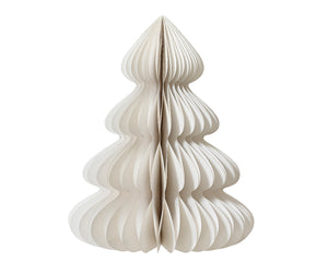 White honeycomb free-standing paper Christmas tree dec (90cm)