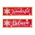 48cm Christmas wooden wall plaque