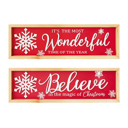 48cm Christmas wooden wall plaque