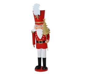 Tall iron Nutcracker Santa - 150cm H