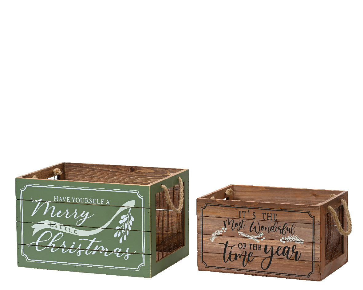 Christmas crate with mesh detail (2 Styles)