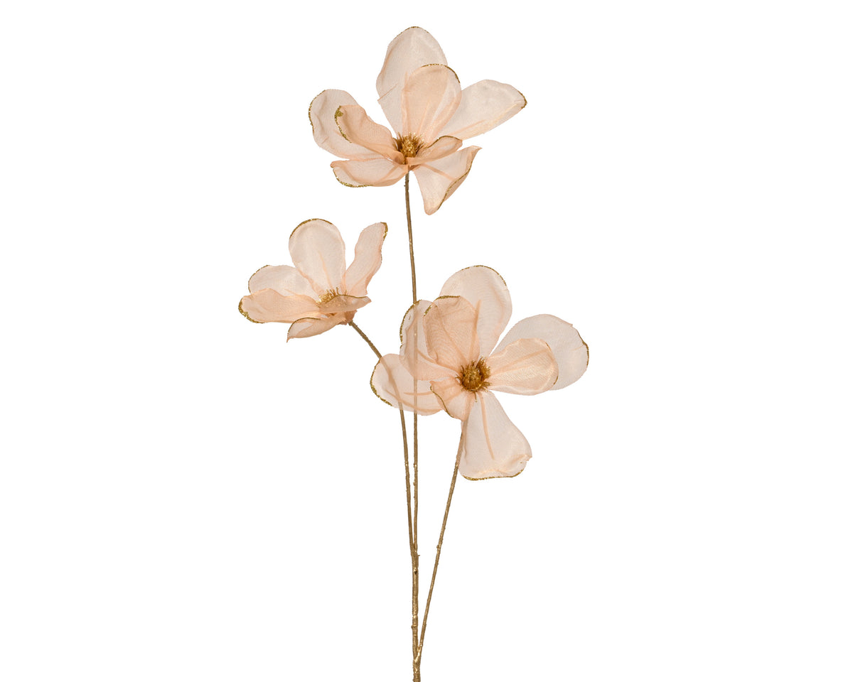 Peach & gold magnolia spray