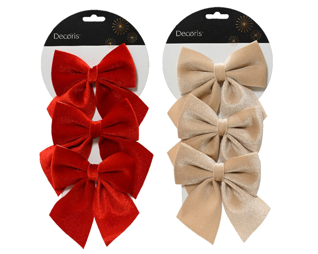 Pack of 3 Christmas tree bows (2 Styles)