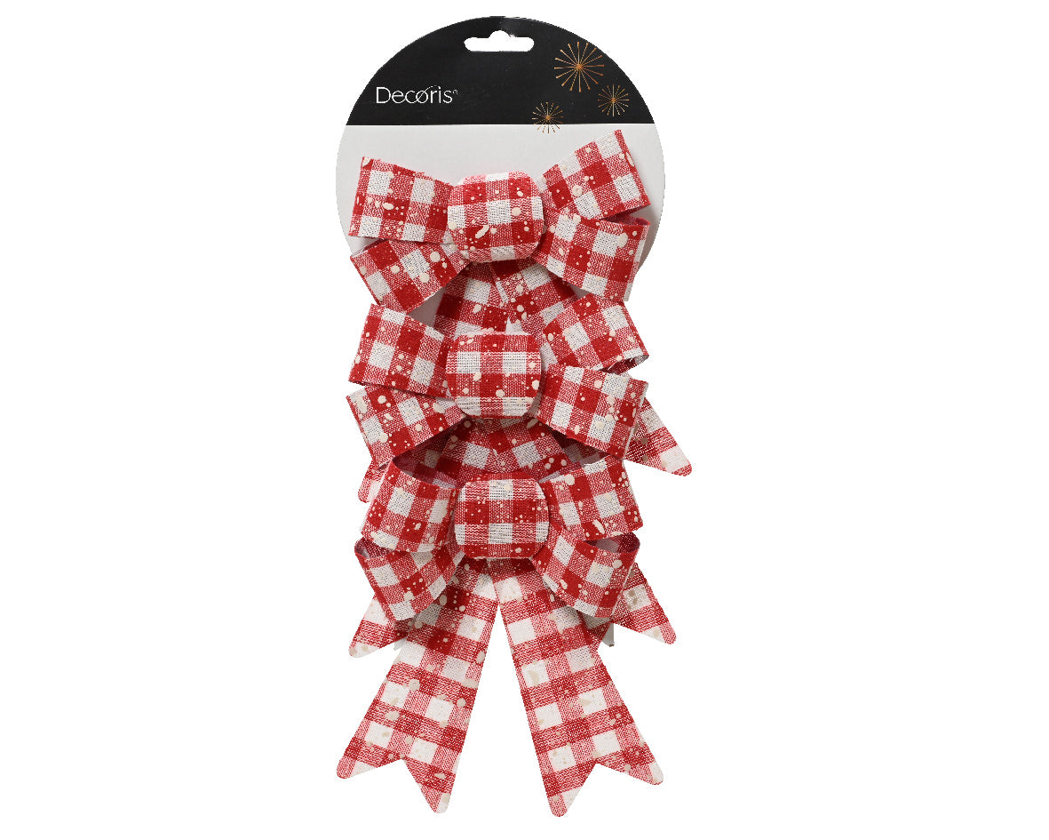 Red and white gingham bows