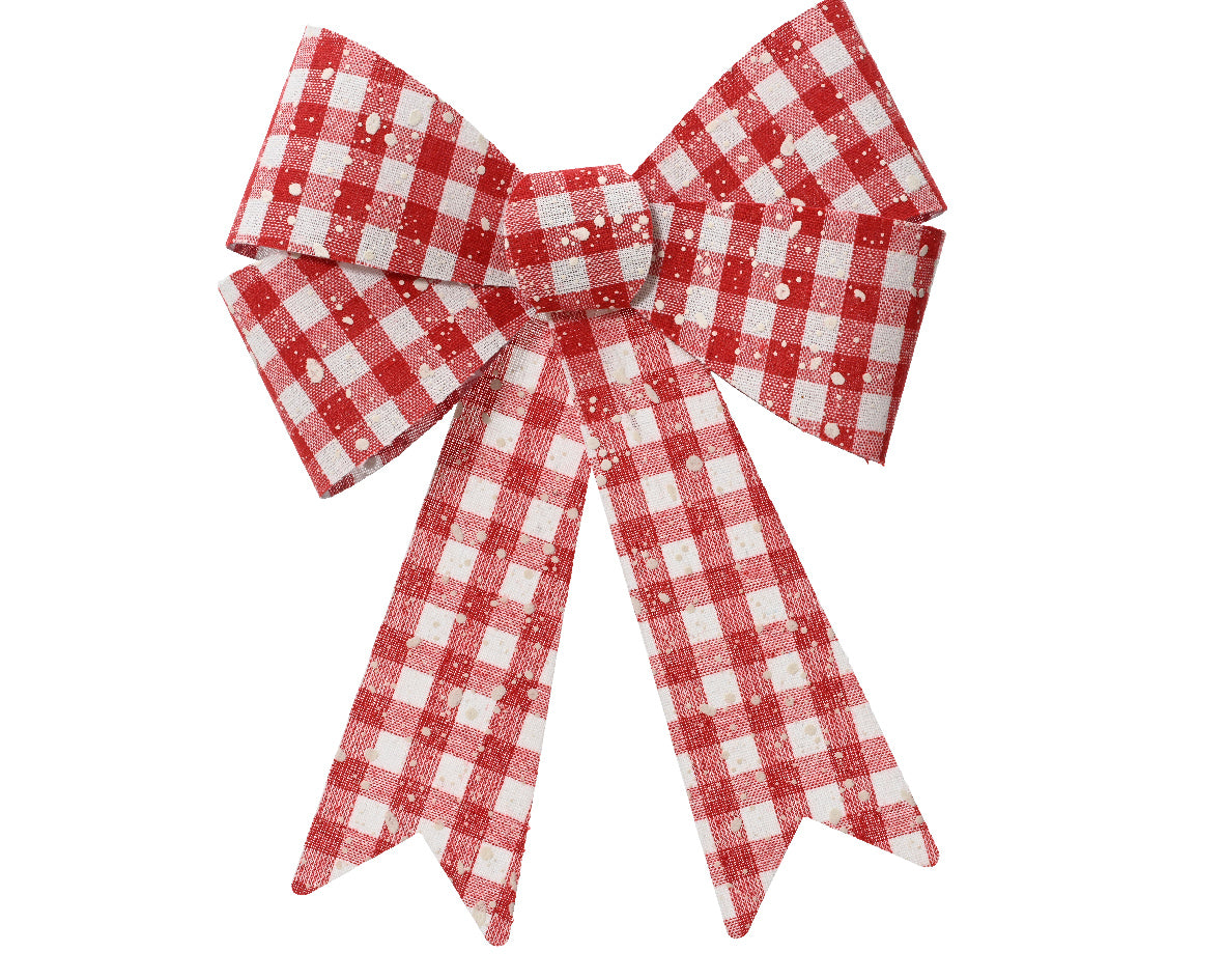 Red and white gingham bows