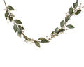 Pearlized berry garland with leaves