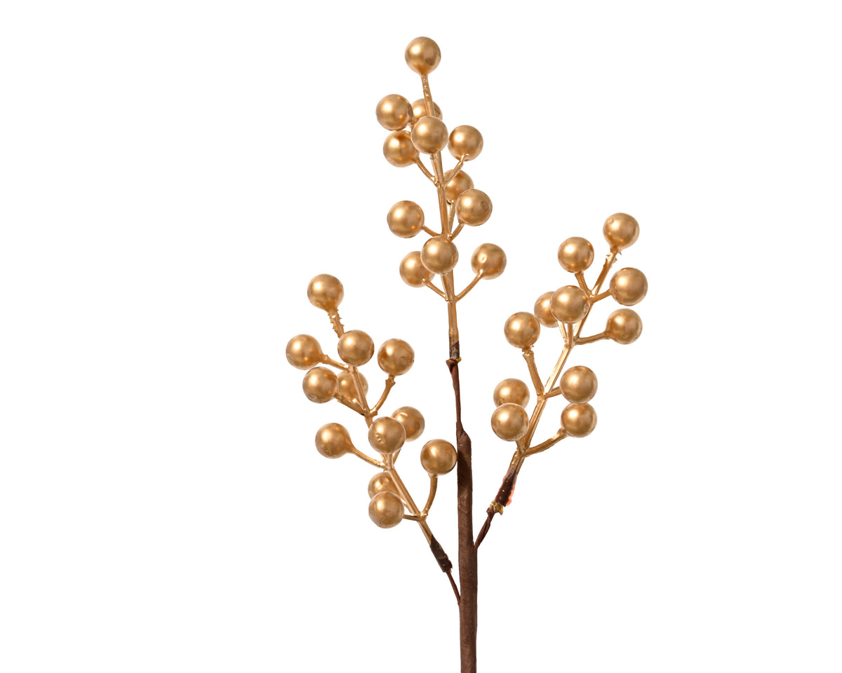 Gold berry spray on stem