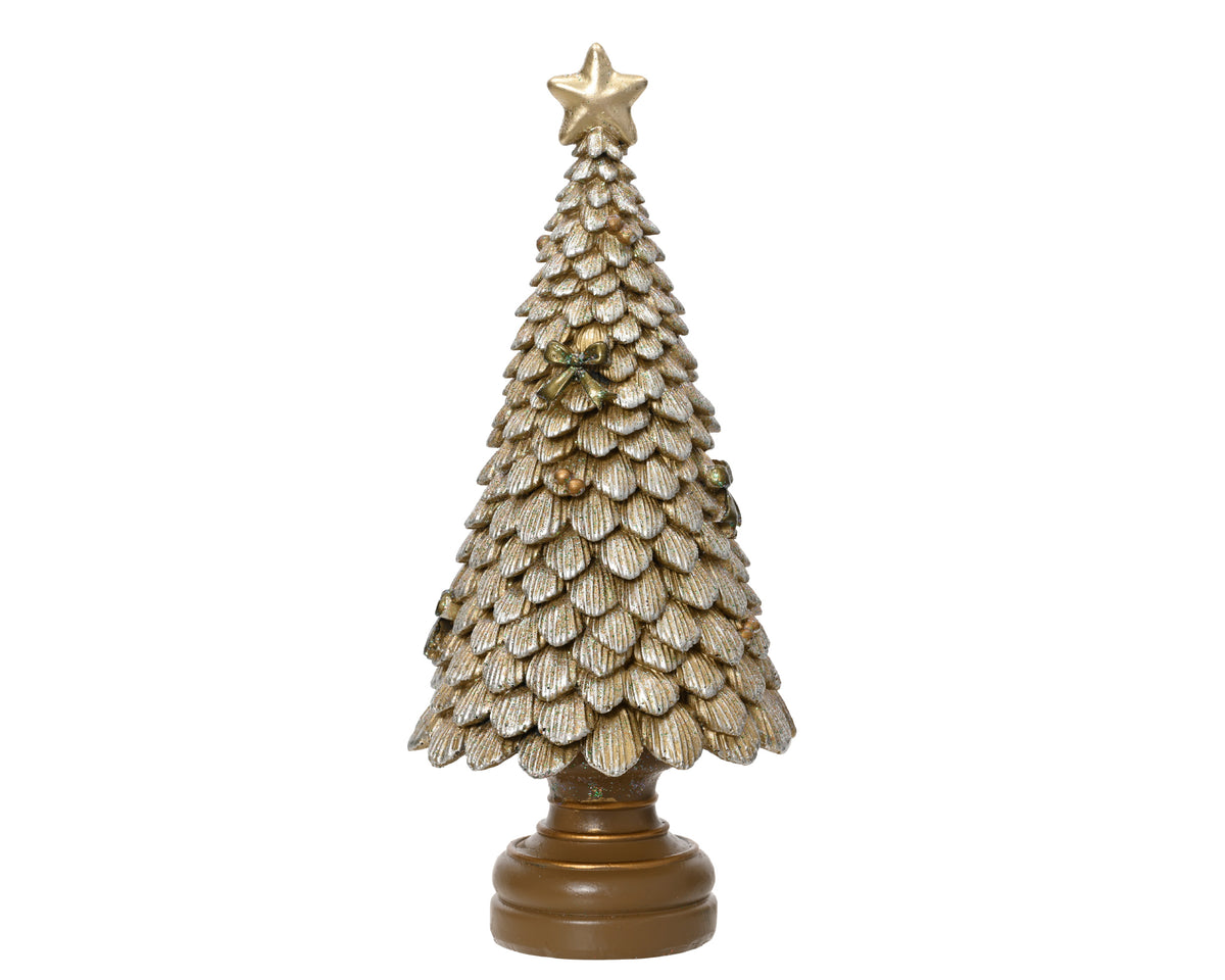 Green & glitter Christmas tree ornament (23cmH)