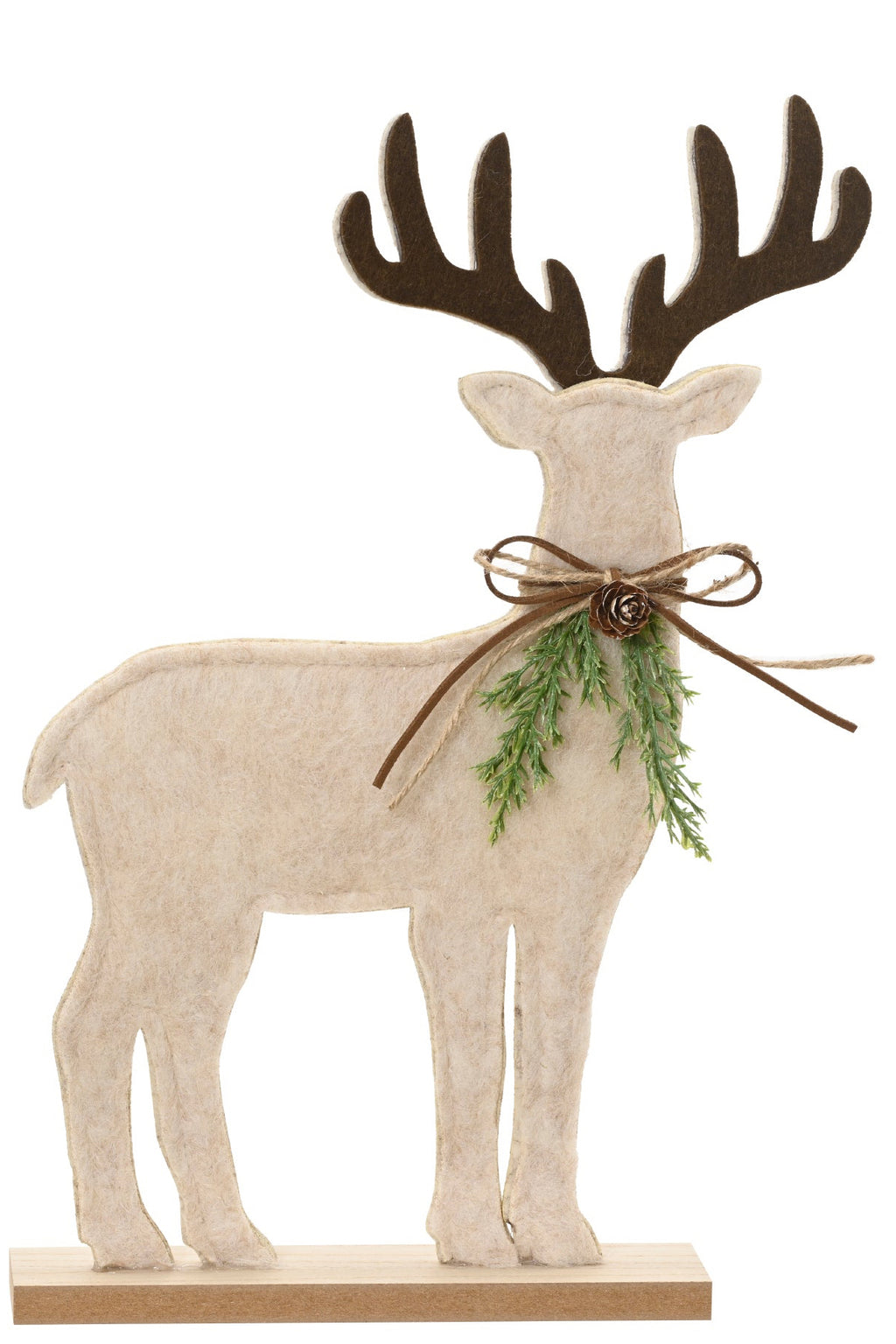 Freestanding Felt reindeer on rectangular base